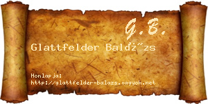 Glattfelder Balázs névjegykártya